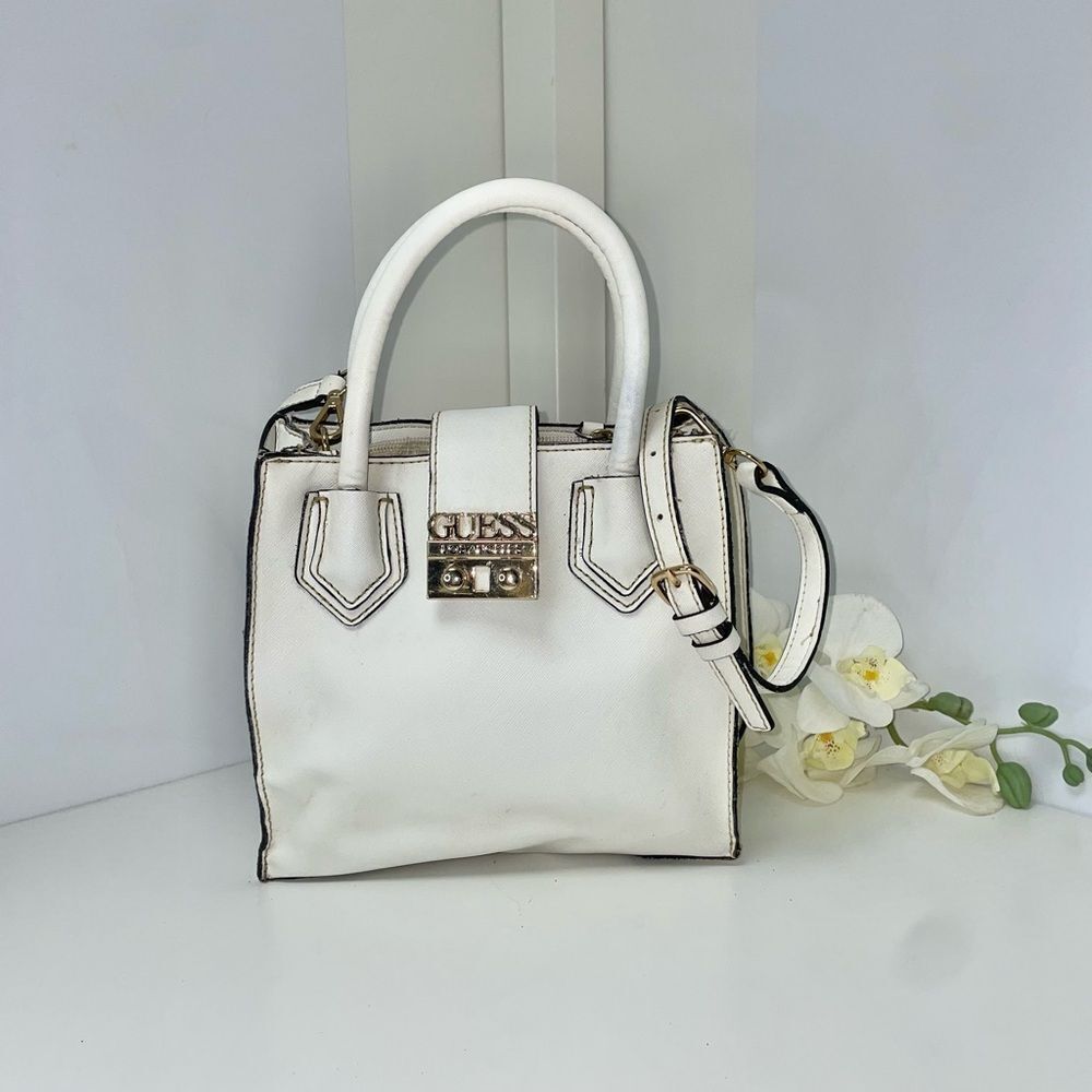 GUESS Ivory Satchel Bag